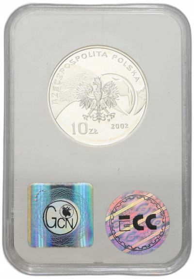 10 złotych 2002 Korea Japonia GCN PR70 – SREBRO