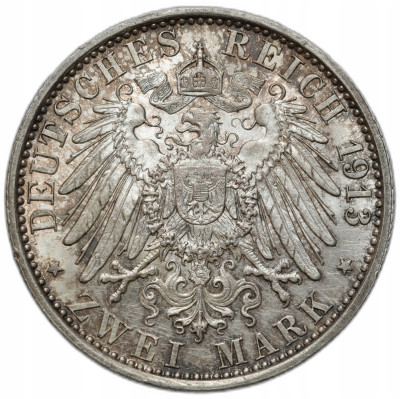 Niemcy, Prusy. 2 marki 1913 A, Berlin – SREBRO