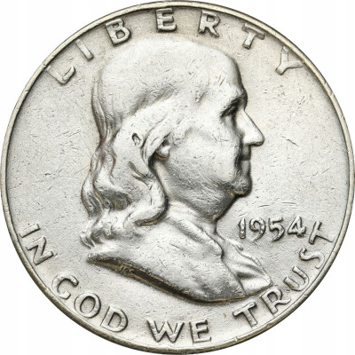 USA 1/2 dolara 1954, Franklin (dzwon)