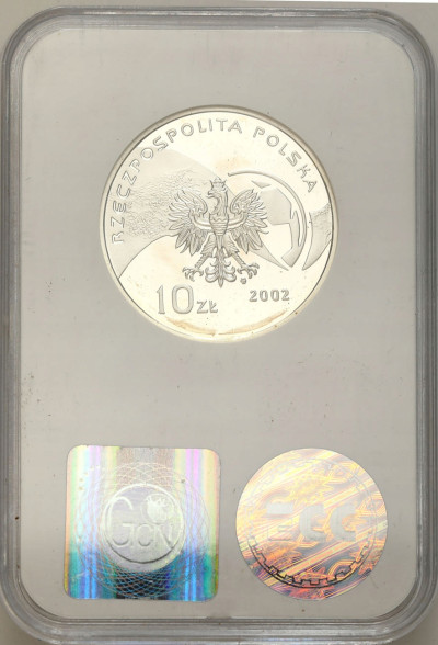 10 złotych 2002 Korea Japonia GCN PR70 – SREBRO