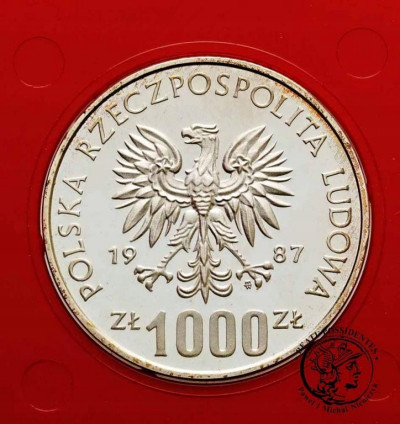 PRÓBA Srebro 1000 złotych 1987 Łuczniczka