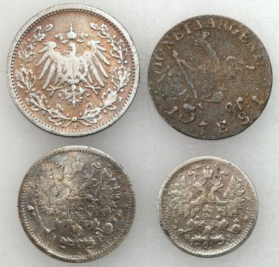 Niemcy, Rosja. Zestaw 4 monet – SREBRO