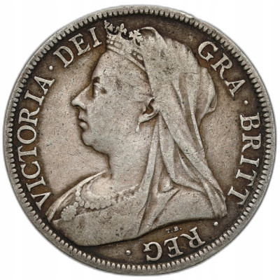 Anglia - 1/2 korony 1895 Królowa Wiktoria – SREBRO