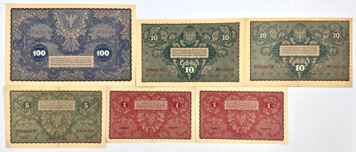 Polska, zestaw banknotów – 6 sztuk