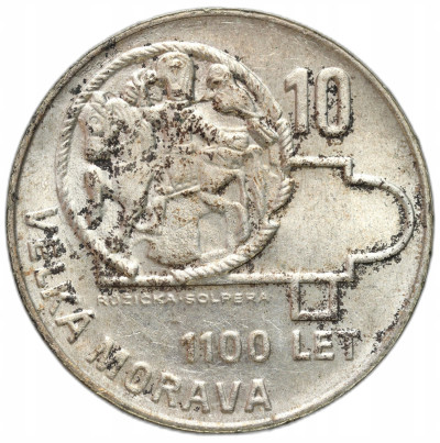 Czechosłowacja. 10 koron 1966, 1100 lat - Wielka Morawa – SREBRO