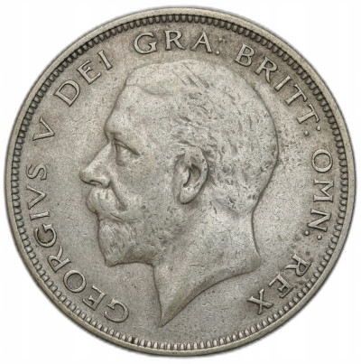Anglia - 1/2 korony 1930 George V - SREBRO