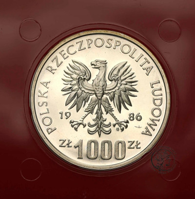 PRÓBA srebro 1000 złotych 1986 Meksyk 86 - MŚ piłka nożna