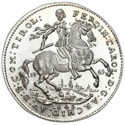 Austria 2 dukaty 1642, kopia z 1963, srebro
