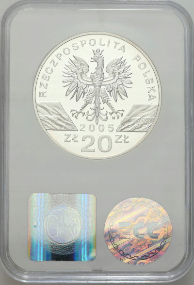 III RP 20 złotych 2005 Puchacz GCN PR69
