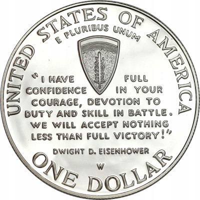 USA. 1 dolar 1993, D-Day Normandia – SREBRO