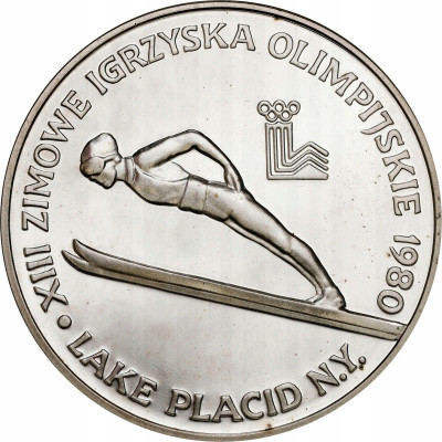 PRL - 200 złotych 1980 Olimpiada Lake Placid bez znicza – SREBRO