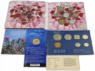 Aruba, Australia, Japonia, zestaw monet