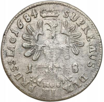 Niemcy. Prusy. Fryderyk Wilhelm. Ort (18 groszy) 1684, H-S, Królewiec
