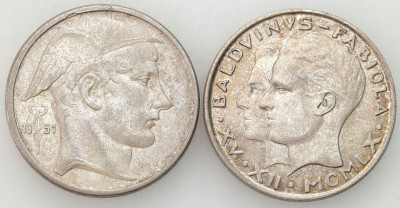 Belgia. 50 franków 1951-1960, 2 szt – SREBRO