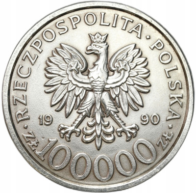 100.000 złotych 1990 Solidarność typ B – RZADSZE