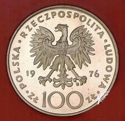PRÓBA SREBRO 100 złotych 1976 T. Kościuszko