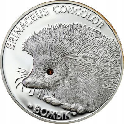 Białoruś 20 Rubli 2011 jeż - uncja SREBRO