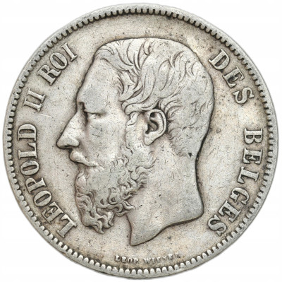Belgia. 5 franków 1870 – SREBRO