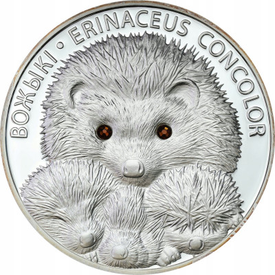 Białoruś 20 Rubli 2012 jeż - uncja SREBRO