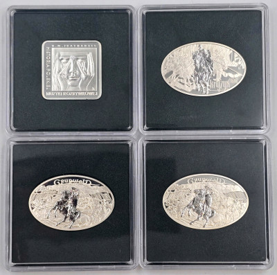 III RP - 10 złotych 2002 - 2010 - zestaw 4 sztuk - SREBRO
