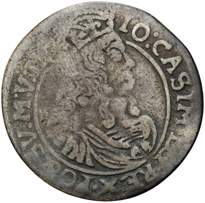 Jan Kazimierz. Szóstak (6 groszy) 1665, Kraków, NIE NOTOWANY