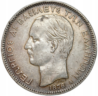 Grecja - 5 drachm 1876 - SREBRO