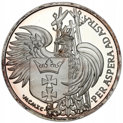 Polska Lech Wałęsa medal 1990 SREBRO