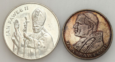PRL. 1.000 i 10.000 złotych 1982-1987 Jan Paweł II, SREBRO – 2 szt