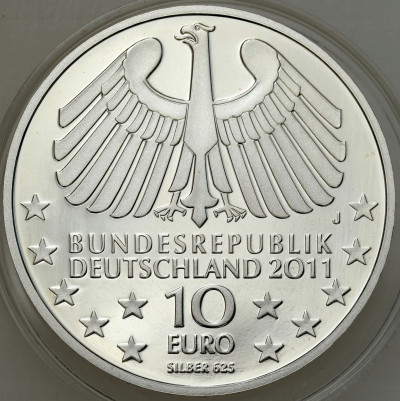 Niemcy 10 euro 2011 100 rocznica - Tunel drogowy pod Łabą w Hamburgu