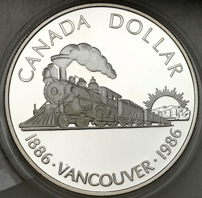 Kanada 1 dolar 1986 Pacific Express SREBRO