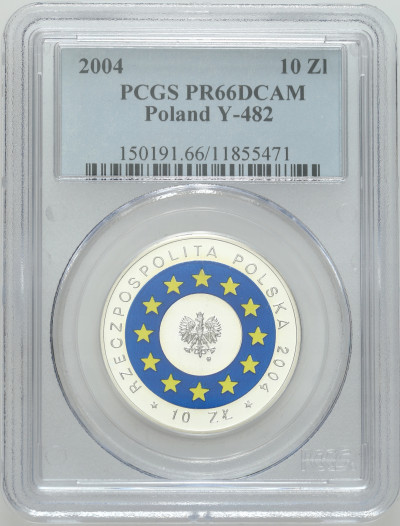 10 złotych 2004 wstąpienie do Unii Europejskiej – SREBRO