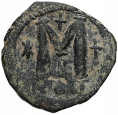 Bizancjum, Justyn I (518–527). Follis 522-527, Konstantynopol?