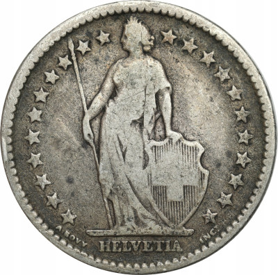 Szwajcaria. 2 franki 1875 B, Berno - RZADKIE - SREBRO