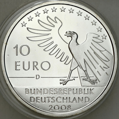 Niemcy. 10 euro 2008 200 rocznica urodzin - Carl Spitzweg – SREBRO
