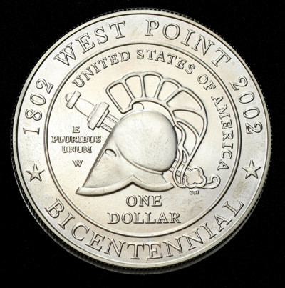 USA 1 dolar 2002 W West Point SREBRO