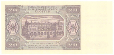 20 złotych 1948 seria KE – PTAiN Łódź