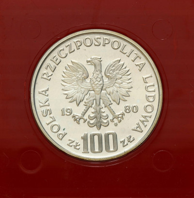 PRÓBA Srebro 100 złotych 1980 Igrzyska XII Olimpijskie