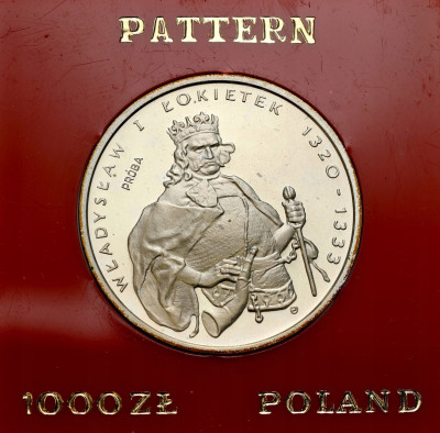 PRL. PRÓBA srebro 1.000 złotych 1986 Łokietek