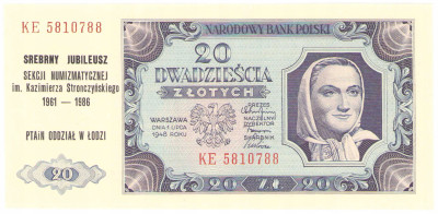 20 złotych 1948 seria KE – PTAiN Łódź