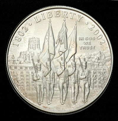USA 1 dolar 2002 W West Point SREBRO