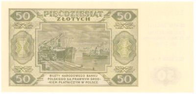 50 złotych 1948 seria EL – PTAiN Łódź