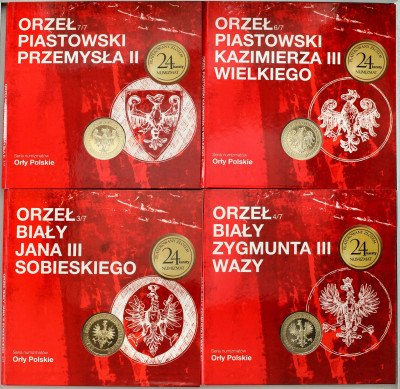 Orły polskie lot 4 sztuk żetony MW