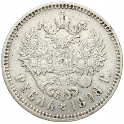 Rosja. Mikołaj II. Rubel 1898 Bruksela