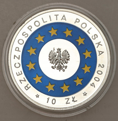10 złotych 2004 wstąpienie do Unii Europejskiej – SREBRO