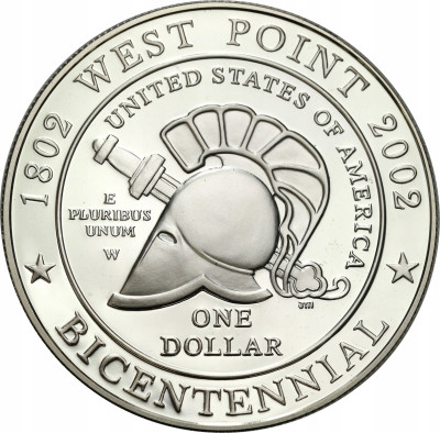 USA 1 dolar 2002 W West Point SREBRO