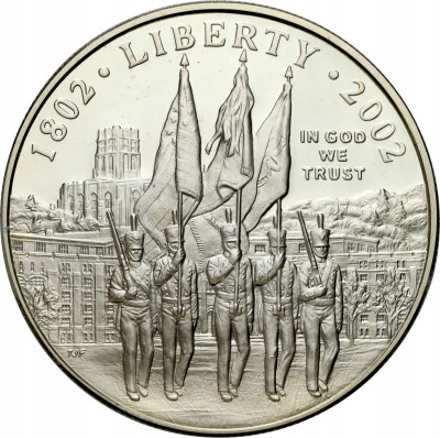 USA 1 dolar 2002 W West Point SREBRO