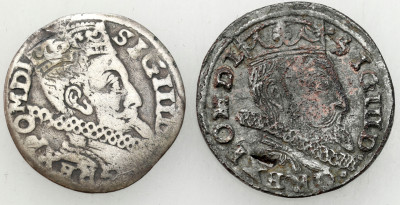 Zygmunt III Waza. Trojak (3 grosze) 1599-1600, Poznań i Bydgoszcz – 2 szt