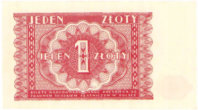 Banknot 1 złoty 1946