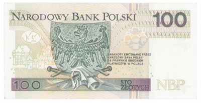 100 złotych 2012 - seria AA 0009454 - NISKI NUMER