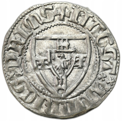 Zakon Krzyżacki. Winrych von Kniprode (1351-1382). Szeląg - BARDZO ŁADNY